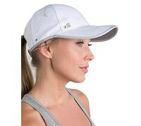 SAAKA Featherlight Sports Hat. Lightweight, Quick Drying. Running, Tennis & Golf Cap for Women & Girls, White, S