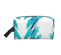 SAAKE 90'S Cup Design Print Travel Cosmetic Large Capacity Zippered Storage Bag For Toiletries Daily Essentials, White, One Size