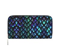 SAAKE Magical Pattern Print Women Leather Hand Wallet 7.9 X 3.9in Trendy Wallet Capacity Casual Travel Use, Black, One Size