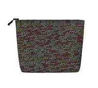 SAAKE Programmer Programming Code Print Single-Layer Makeup Bag Travel Cosmetic Bag With Zippered Pouches Women Essentials, Black, One Size