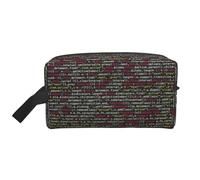 SAAKE Programmer Programming Code Print Travel Cosmetic Large Capacity Zippered Storage Bag For Toiletries Daily Essentials, White, One Size