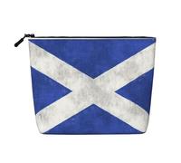SAAKE Scottish Print Single-Layer Makeup Bag Travel Cosmetic Bag With Zippered Pouches Women Essentials, Black, One Size