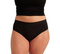 saalt Cotton Brief - Leakproof Period Underwear - Mid-Rise, Full Coverage Womens Underwear - Made of Soft, Breathable Cotton - Reusable & Washable - Replaces 3 Pads or 4 Tampons - size XXL, Black