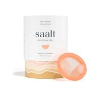 Saalt Menstrual Disc - Reusable Period Disc for 12-Hour Protection - BPA & Latex Free - Easy Removal - Soft, Flexible, and Comfortable - Size Small, Coral