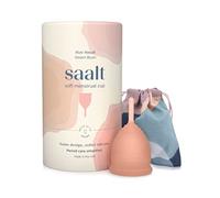 Saalt Soft Menstrual Cup - Super Soft and Flexible - Best Sensitive Cup - Wear for 12 Hours - Made in USA (Desert Blush, Small)