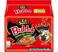 Saamyaang Double Spicy(2x) Hot Chicken Ramen Noodles 140g x 5 | Authentic Korean Spice Challenge | Ultra-Spicy Hot Chicken Flavor | Intense Flavors in Every Bite | Satisfying Late-Night Craving