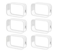 SAANG & JAT 6 Pieces Clear Cosmetic Bag,Cosmetic Pouches Zipper,Pvc Zipper Pouches Travel Waterproof Makeup Plastic Case For Women Organizing Toiletries Travel Clear Toiletry Bag, White, Clear Zipper