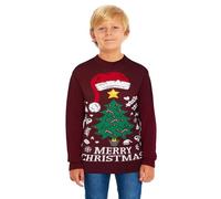 SAANS247 Boys Girls Kids Children Unisex Christmas Xmas Knitted Novelty, Retro, Elf, Football Sweater
