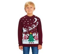 SAANS247 Boys Girls Kids Children Unisex Christmas Xmas Knitted Novelty, Retro, Elf, Football Sweater