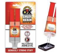 SAAO Epoxy Resin Rapid Set Adhesive - High Strength 2-Part Multi-Purpose Glue for Metal, Wood, Glass, Ceramics, Fibreglass & Rigid Plastics - Quick Hardening Double Syringe - 2943