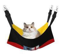 Saarland Flags Pet Hammock for Cats - Perfect Cat Window Hammock for Large Cats, Ferrets, Rabbits & Small Animals, Black