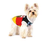 Saarland flags Small Cotton Dog Vest Breathable Adjustable Pet T Shirt for Small Dogs Cats - Full Print Summer Puppy Clothes