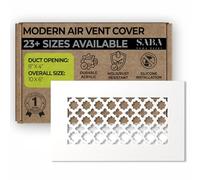SABA Home Decor Air Vent Cover Grille - Acrylic Plexiglass 4 x 8 Duct Opening, 6 x 10 Overall White Finish Decorative Covers for Walls & Ceilings NOT for Floor USE, Venetian