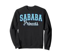 Sababa Princess Hebrew Slang Cool Varsity Blue Letters Sweatshirt