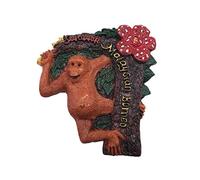 Sabah Borneo Malaysia 3D Proboscis Monkey Refrigerator Magnet Tourist Travel Souvenirs Handmade Resin Craft Magnetic Stickers Home Kitchen Decoration Fridge Magnet Collection Gift