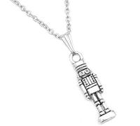 Sabai NYC Nutcracker Prince Charm Pendant Necklace for Layering, Silver