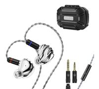 Sabaj TRN Shell Wired Earphones 3DD+1Planar Hybrid Driver HiFi Headphones with 3 Interchangeable Nozzles, 2Pin Detachable Cable (with Mic)