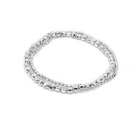 Sabal Minor Silver Nugget Stretchy Bracelet Set