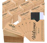 Sabary 1000 Pcs Hotel Key Card Envelope Credit Card Protectors Cover Gift Card Envelope Holder Sleeves Printed Welcome Guests Enjoy Your Stay for Business, 2.36 x 3.54 Inch, One Size, Classic