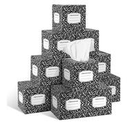 Sabary 12 Pack Back to School Facial Tissue Cube Boxes with Tissues 3 Ply Small Square Tissue Boxes 600 Sheets Total First Day of School Party Supplies Decorations for Classroom Home Car Office