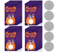 Sabary 50 Pcs Halloween Scratch Cards Trick or Treat Event Pumpkin Baby Shower Scratch Off Cards Bridal Shower Games for Groups Halloween Party Supplies Raffle Tickets Drawings Prizes