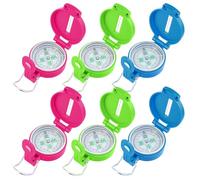 Sabary 6 Pack Multi-Color Lensatic Compasses with Lanyard Orienteering Navigation Compass Hiking Backpacking Compass Bulk Mini Wilderness Survival Tools for Hunters Hikers Travel