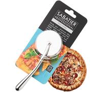 Sabatier Aluminum Rolling Pizza Cutter Wheel - Blade with Stainless Steel Construction. Dishwasher Safe, Easily Glides Through Tough Dough with Guard to Protect Hands, Chrome Colour