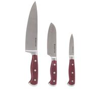 Sabatier Edgekeeper Set of 3 Stainless Steel Knives in Gift Box BLACK