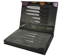 Sabatier Kitchen 5 piece Knife Set - High Quality Chrome Molybdenum Stainless Steel. Finely Ground Razor Sharp Blades. Chefs/Cooks Knives. 20 Year Guarantee. Professional L’Expertise Range.