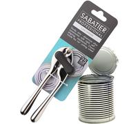 Sabatier Premium 2-in-1 Manual Can Opener - Easy to Use Tin Opener, Kitchen Gadget with Built-in Bottle Opener, Sturdy Zinc Aluminum Construction with Silver & Chrome Colouring