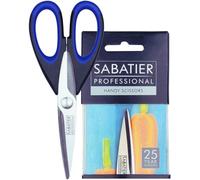 Sabatier Professional 15cm Handy Scissors - Heavy Duty Stainless Steel Multipurpose Cutting Tool with Soft Nonslip Grip Handles. Perfect for Herbs, Paper, Crafting & Household Tasks. Dishwasher Safe