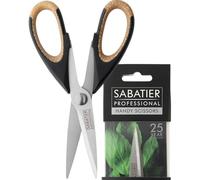 Sabatier Professional 15cm Heavy Duty Handy Scissors - Ultra Sharp Plain Edge Blades & Perfect Soft Grip Handles with Cork Effect. Multipurpose Shears for Stems, Herbs & Office Tasks. Dishwasher Safe