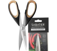 Sabatier Professional 22cm Heavy Duty Kitchen Scissors - Ultra Sharp Fine Serrated Blades & Perfect Soft Grip Handles with Cork Effect. Multipurpose