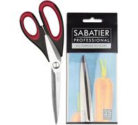 Heavy Duty All Purpose Scissor - Sabatier Professional 25cm/10”. Soft Grip, Dishwasher Safe, Multifunctional Utility General Use Long Straight Edge Snips/Shears. Taylors Eye Witness