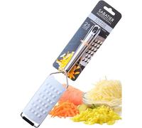 Sabatier Professional Coarse Etched Kitchen Grater - 29 x 5.5cm Razor Sharp Stainless Steel Shredder with Blade Guard & Ergonomic Handle. Perfect for Cheese, Potato, Nut & Vegetable. Dishwasher Safe
