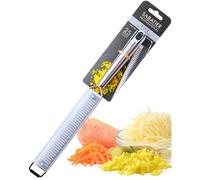 Sabatier Professional Fine Etched Kitchen Grater - 35.6x3.2cm Razor Sharp Stainless Steel Zester with Blade Guard & Ergonomic Handle. Perfect for Lemon, Hard Cheese, Nutmeg & Garlic. Dishwasher Safe