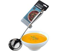Sabatier Professional Large Metal Ladle - Mirror Polished Stainless Steel. Strong Kitchen Cooking Utensil Tool. Perfect for Serving Soups, Sauces and Stews. 25 Year Guarantee, Dishwasher Safe