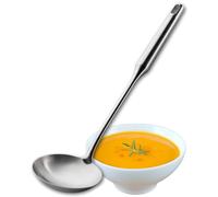 Sabatier Professional Large Metal Ladle - Satin Polished Stainless Steel. Strong Kitchen Cooking Utensil Tool. Perfect for Serving Soups, Sauces and Stews. 25 Year Guarantee, Dishwasher Safe