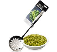 Sabatier Professional Large Metal Skimmer - Mirror Polished Stainless Steel Cooking Spoon for Draining Frying Oil, Serving Boiled Veg Or Pasta. Strong Construction. 25 Year Guarantee, Dishwasher Safe