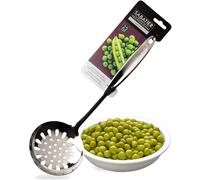 Sabatier Professional Large Metal Skimmer - Mirror Polished Stainless Steel Cooking Spoon for Draining Frying Oil, Serving Boiled Veg Or Pasta. Strong Construction. 5 Year Guarantee, Dishwasher Safe