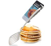 Sabatier Professional Large Metal Slotted Turner - Mirror Polished Stainless Steel. Strong Kitchen Cooking Utensil Tool. Flip and Serve Burgers, Eggs & Pancakes. 5 Year Guarantee, Dishwasher Safe