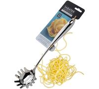 Sabatier Professional Large Metal Spaghetti Server Ladle - Mirror Polished Stainless Steel Fork Spoon to Measure, Drain & Serve Pasta. Strong Construction. 25 Year Guarantee, Dishwasher Safe