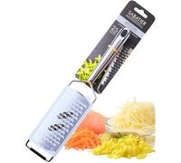 Sabatier Professional Medium Etched Kitchen Grater - 32.2 x 6.4cm Razor Sharp Stainless Steel Shredder with Blade Guard & Ergonomic Handle. Perfect for Cheese, Vegetable & Chocolate. Dishwasher Safe