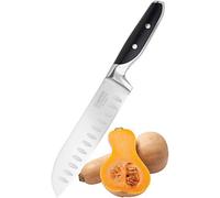 Sabatier Professional Oriental Santoku Knife - 7 inch/17.5 cm Full Tang Blade, Forged High Chrome Stainless Steel, Twin Rivet Comfort Handle