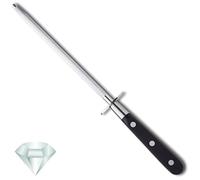 Sabatier Professional Sharpening Honing Steel - High Chrome Steel, Full Tang, Triple Rivet, Easy Grip Handle. Keeping Kitchen & Commercial knives