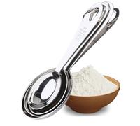 Sabatier Stainless Steel Measuring Cup Set - Professional Grade Kitchen Utensils for Precise Baking & Cooking. Durable, Easy-to-Clean, Dishwasher Safe. Metric & Imperial Measurements