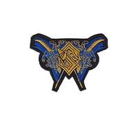 Sabaton Blue Gold Power Metal Band Patch Badge Embroidered Iron on Applique Patch Accessory