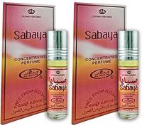 SabayaConcentrated Perfume Oil - Pack of 2 (6ml Each) | Long Lasting Roll-On Attar for Women | Alcohol-Free, Floral Fresh Scent | Pocket Perfume | Ideal for Daily Wear