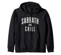 Sabbath and Chill Sabbath Keeper 7 Day Adventist Zip Hoodie