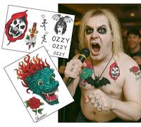 Sabbath Inspired set of Fake Temporary Tattoos | 1980's | 2x A5 Sheets - Realistic Rock Star Ink